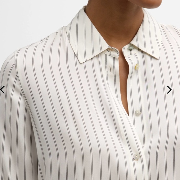 Vince Striped Silk Blouse - Picture 6 of 7